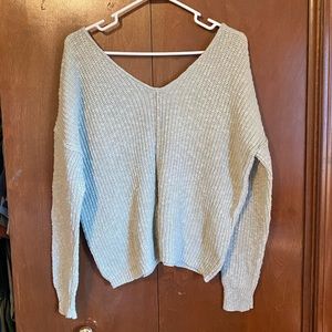 Button-up light green sweater